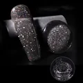 Sparkling black glitter nail gel polish -011- with high-density diamond shine effect - Colorful Black (11)
