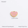 Blue evil eye heart pendant in 18K gold plating with 11.8mm width and 0.9g weight - PJ91067 Heart Eye Fashion Pendant