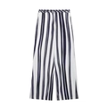 Pantaloni da donna a vita alta con gamba larga e strisce verticali bianche e nere - XS / Pants