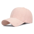 Pink herringbone baseball cap with a pre-curved brim and six-panel structure - Adjustable / Pink