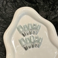 Handmade ice blue gradient press-on nails with silver French tips and rhinestone accents - Extra Small (XS) / 2173 Extra Long Coffin - Ice Blue Cat Eye
