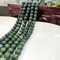 Polished natural phoenix stone beads string with blue and green marbled texture - Phoenix Lapis Lazuli 13 / 6mm / Approx 63pcs
