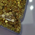 Cuentas de corazón doradas con agujero vertical para pulseras y joyas DIY - 5x5mm / Oro de 18K
