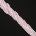 3mm light pink faceted crystal glass rondelle beads with iridescent finish for DIY jewelry - 3mm (Approx 120pcs) / Pink Jade AB