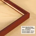Solid wood vintage frame corner in mahogany finish with beveled edge and refined texture - Beveled Edge / 25*30cm / Redwood