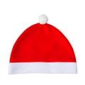 Cappello di Natale classico rosso e bianco in tessuto spazzolato per decorazioni festive - Stile Cappello di Babbo Natale (K-TS66)