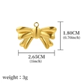 Polished gold butterfly pendant charm for DIY jewelry making with precise measurements - Shiny Golden Butterfly (A0013301)