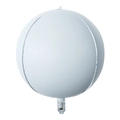 Glossy matte white 4D round aluminum foil balloon for birthday party decorations - 32 inch / White