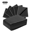 Black disposable waterproof nail art table mats, 20pcs pack, size 45x32.5cm for salons - 20PCS / Black
