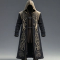 Navy blue medieval hooded cloak with Tree of Life embroidery and Celtic patterns - S / Navy Tree of Life (RW-JLCKS-1904)