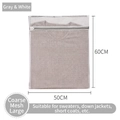 Large coarse mesh laundry bag 50x60cm for sweaters and thick winter jackets - Grey White Coarse Mesh Large 50*60cm
