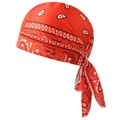 Red paisley pirate cycling cap with breathable fabric for outdoor sports and sun protection - Adult / 5#