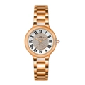 IBSO Damenarmbanduhr in Roségold mit römischen Ziffern und funkelndem Diamantzifferblatt - Roségold