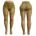 Classic leopard print leggings for plus size women featuring butt-lifting slimming fit - Plus Size (45-100kg) / Bottom (Square Digital Print Style) / Green Leopard