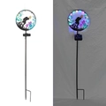 Detail of solar garden light with dog silhouette and colorful LED lighting effect - Dog / Four-color Gradient
