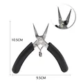 Mini round nose jewelry pliers with black non-slip handle for DIY crafting and 10.5cm height - Foam Handle Round Nose Pliers
