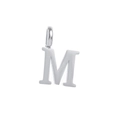Polished silver stainless steel pendant featuring the capital letter M in minimalist style - Steel M