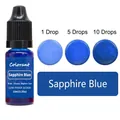 Sapphire blue liquid candle dye in 10ml bottle with multi-shade concentration effect - 10ml / Sapphire Blue