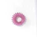 Mini spring finger massage ring in metallic purple for stress relief and circulation - Pink