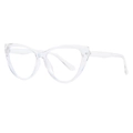 Chic cat eye blue light blocking glasses in transparent finish with CX220E model frame - Clear