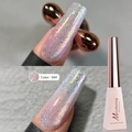 Glitter cat eye gel nail polish 04 soft lavender pink shimmer for professional manicure - Crushed Ice Cat Eye Gel 04# (Pale Pink Purple)