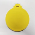Bright yellow silicone pet can lid with cute hollowed-out cat paw handle and matte finish - Yellow Can Lid