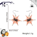 Pendientes de telaraña con purpurina para Halloween y guía de dimensiones - Araña y telaraña