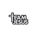 Religious Jesus enamel pin with black and white cross design for fashion accessory - Team Jesus Cross (QHXZ1988)