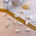 Detailed view of 9x5mm baroque pearl nail charms with iridescent texture for nail art - Pearl Luster (9*5mm)
