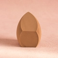 Extra large brown soft makeup sponge with multi-cut design on pink background - Giant 3-Cut Sponge-Milk Tea-1PC
