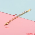 6cm gold stainless steel extender chain with lobster clasp and S.STEEL engraved tag - Gold 9#