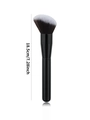 Pennello trucco angolato con setole sintetiche bianche e nere, lunghezza 18,5 cm - Pennello da contouring nero singolo