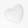 Minimalist white heart-shaped throw pillow cover with smooth fabric texture - Heart Pillow Core