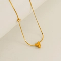 Minimalist gold-plated bubble letter Y necklace with sparkling crystal pendant - Letter Y