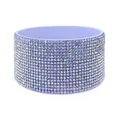 Lavender wide silicone boot for tumblers featuring glittering rainbow diamond rhinestones - AB Light Purple Rhinestone/Mist Purple Sleeve