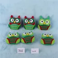 Set di 6 gufi in feltro colorati per albero di Natale, decorazioni da 10 cm - Ornamenti a Gufo in Tessuto (Gruppo 24)