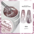 Sparkling pink-purple silver platinum nail gel 004 with high-density glitter finish - Sparkling Platinum Gel 04(004)