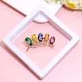 Elegant gold bird brooch with colorful enamel finish and sparkling rhinestone details - XZ031-Colorful Birds-Boxed
