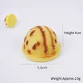 Squishy PU foam artificial ice cream ball toy in yellow and brown caramel finish - 5.8cm Burnt Yellow Double Color Ice Cream
