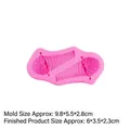 Pink silicone waffle cone ice cream mold for DIY chocolate and cake decoration - No.2 Cone - Pink