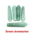 Set mit fünf natürlichen grünen Aventurin-Kristallsäulen mit glatter, polierter Oberfläche - Grüner Aventurin / 10*50mm