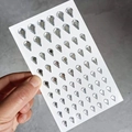 Silver teardrop self-adhesive acrylic face gems for music festival eye makeup - Mixed Size White Waterdrop Stickers
