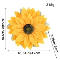 Sunflower door wreath decoration measuring 16.54 inches diameter with 2.36 inches thickness - Burlap Sunflower Wreath (J3-3)
