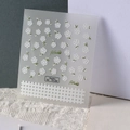 5D embossed camellia nail art stickers with white flowers and green leaves model TS-285 - White Camellia (TS-285)