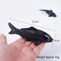 Miniature black koi fish pendant in PVC soft glue, 11cm realistic goldfish model keychain - 11cm / Model Style / Pure Black