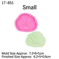 Pink leaf vein silicone mold for DIY fondant and chocolate cake decoration small size - Small / Pink