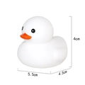 Compact white rubber duck bath toy with orange beak and 5.5cm size for baby water play - No. 8 White