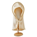 Absorbent microfiber hooded dog bathrobe in beige for drying pets after bath - S (35*35cm) / Beige