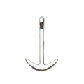 Polished silver metal anchor charm pendant for DIY nautical jewelry making - Retro Long Anchor Pendant (7046) / 1 Piece (18x30mm) / Antique Silver
