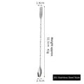 Dual-head 32.5cm stainless steel cocktail mixing spoon with fork and spiral handle - 201 Stainless Steel Long Handle Bar Spoon/Fork (32.3cm)